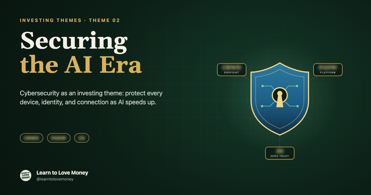 Cover: Securing the AI Era. A shield with a keyhole surrounded by CrowdStrike (CRWD), Palo Alto Networks (PANW) and Zscaler (ZS).